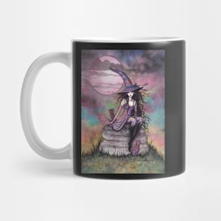 Enchanted Twilight Witch Cat Fantasy Art by Molly Harrison Mug